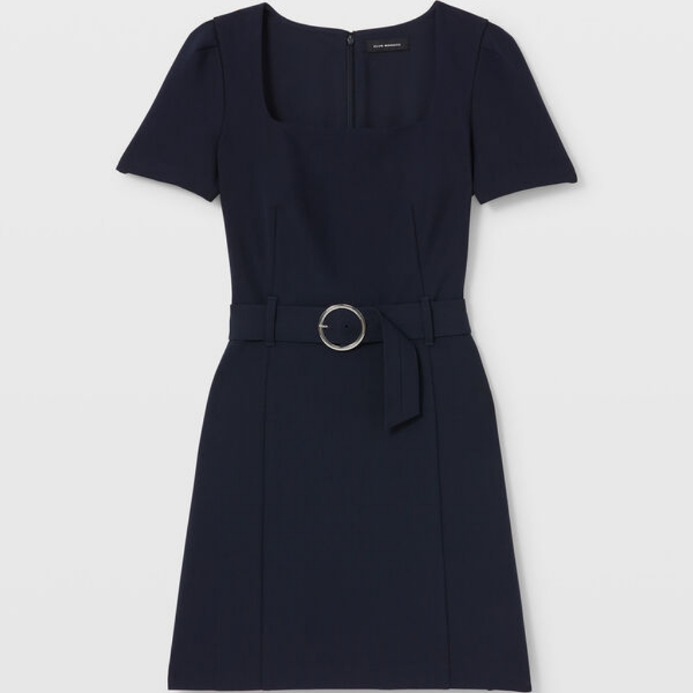 Club Monaco Belted Open Neck Sheath Dress size 12